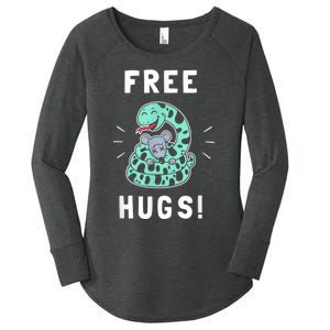 Free Hugs Funny Python Snake Anaconda Joke Women's Perfect Tri Tunic Long Sleeve Shirt