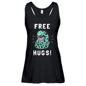 Free Hugs Funny Python Snake Anaconda Joke Ladies Essential Flowy Tank