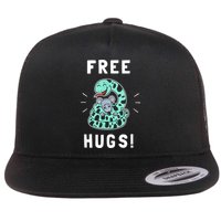 Free Hugs Funny Python Snake Anaconda Joke Flatbill Hat
