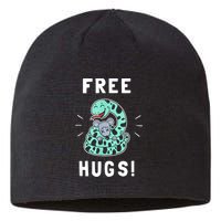 Free Hugs Funny Python Snake Anaconda Joke Sustainable Beanie