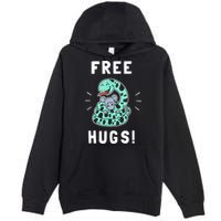 Free Hugs Funny Python Snake Anaconda Joke Premium Pullover Hoodie