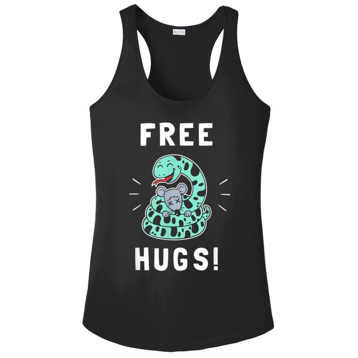 Free Hugs Funny Python Snake Anaconda Joke Ladies PosiCharge Competitor Racerback Tank