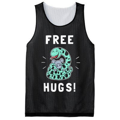 Free Hugs Funny Python Snake Anaconda Joke Mesh Reversible Basketball Jersey Tank