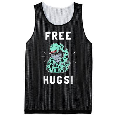 Free Hugs Funny Python Snake Anaconda Joke Mesh Reversible Basketball Jersey Tank