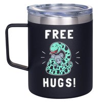 Free Hugs Funny Python Snake Anaconda Joke 12oz Stainless Steel Coffee Mug