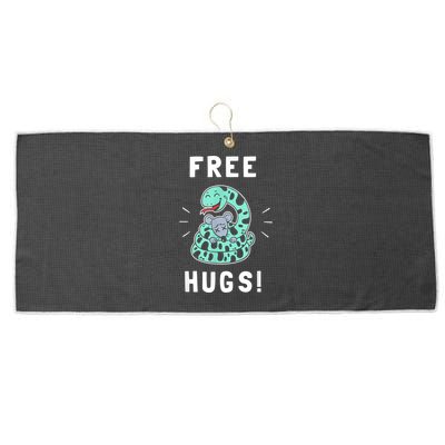 Free Hugs Funny Python Snake Anaconda Joke Large Microfiber Waffle Golf Towel