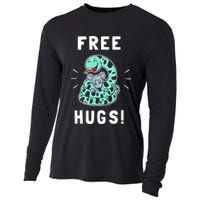 Free Hugs Funny Python Snake Anaconda Joke Cooling Performance Long Sleeve Crew