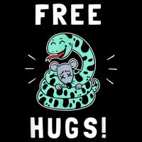 Free Hugs Funny Python Snake Anaconda Joke Cooling Performance Long Sleeve Crew