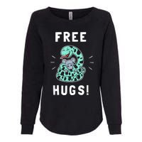 Free Hugs Funny Python Snake Anaconda Joke Womens California Wash Sweatshirt