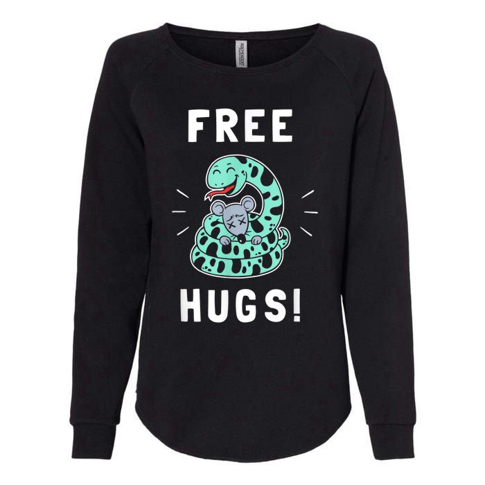 Free Hugs Funny Python Snake Anaconda Joke Womens California Wash Sweatshirt