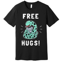 Free Hugs Funny Python Snake Anaconda Joke Premium T-Shirt