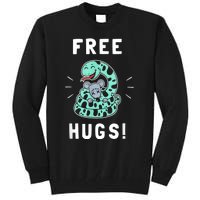 Free Hugs Funny Python Snake Anaconda Joke Tall Sweatshirt