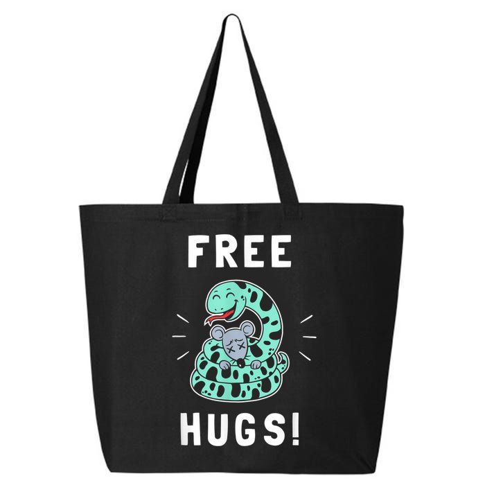 Free Hugs Funny Python Snake Anaconda Joke 25L Jumbo Tote
