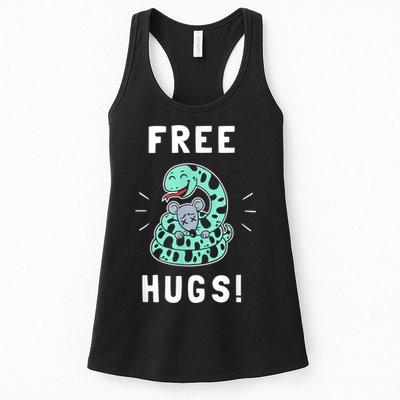 Free Hugs Funny Python Snake Anaconda Joke Womens Tank Top
