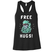 Free Hugs Funny Python Snake Anaconda Joke Women's Racerback Tank