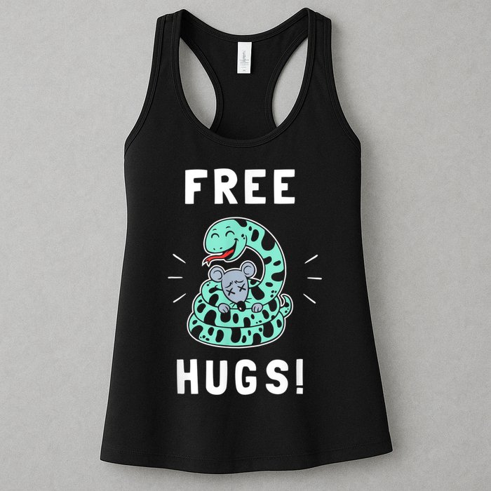 Free Hugs Funny Python Snake Anaconda Joke Womens Tank Top