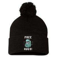 Free Hugs Funny Python Snake Anaconda Joke Pom Pom 12in Knit Beanie