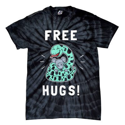 Free Hugs Funny Python Snake Anaconda Joke Tie-Dye T-Shirt