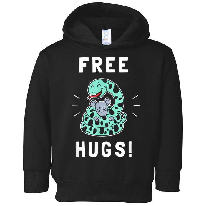 Free Hugs Funny Python Snake Anaconda Joke Toddler Hoodie
