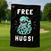 Free Hugs Funny Python Snake Anaconda Joke Golf Towel