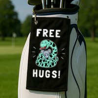 Free Hugs Funny Python Snake Anaconda Joke Golf Towel