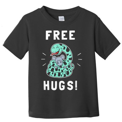 Free Hugs Funny Python Snake Anaconda Joke Toddler T-Shirt