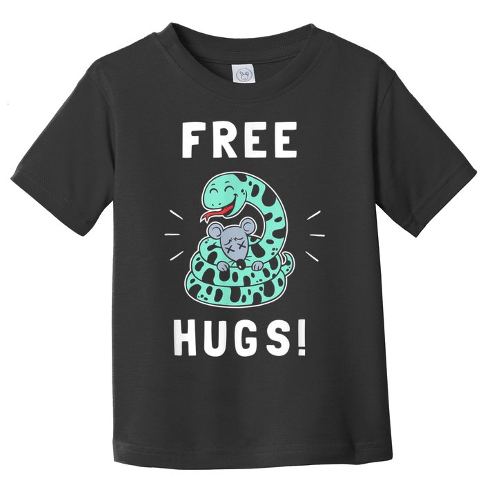 Free Hugs Funny Python Snake Anaconda Joke Toddler T-Shirt