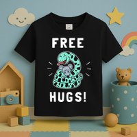 Free Hugs Funny Python Snake Anaconda Joke Toddler T-Shirt