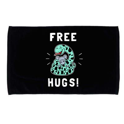 Free Hugs Funny Python Snake Anaconda Joke Microfiber Hand Towel