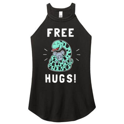 Free Hugs Funny Python Snake Anaconda Joke Women's Perfect Tri Rocker Tank