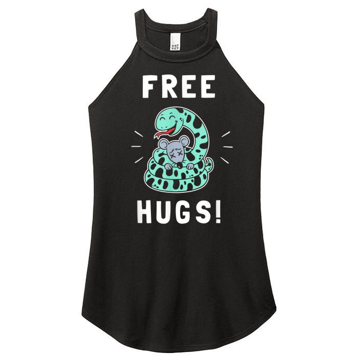 Free Hugs Funny Python Snake Anaconda Joke Women's Perfect Tri Rocker Tank