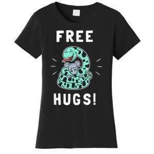 Free Hugs Funny Python Snake Anaconda Joke Women's T-Shirt