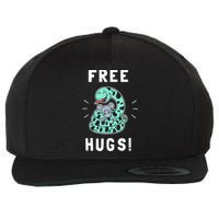 Free Hugs Funny Python Snake Anaconda Joke Wool Snapback Cap