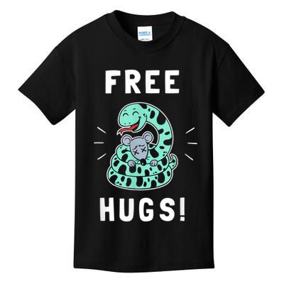 Free Hugs Funny Python Snake Anaconda Joke Kids T-Shirt