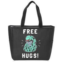 Free Hugs Funny Python Snake Anaconda Joke Zip Tote Bag