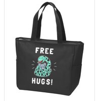 Free Hugs Funny Python Snake Anaconda Joke Zip Tote Bag