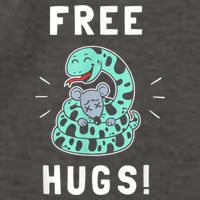 Free Hugs Funny Python Snake Anaconda Joke Vector Backpack