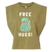 Free Hugs Funny Python Snake Anaconda Joke Garment-Dyed Women's Muscle Tee