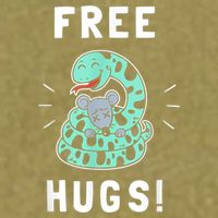 Free Hugs Funny Python Snake Anaconda Joke Garment-Dyed Women's Muscle Tee