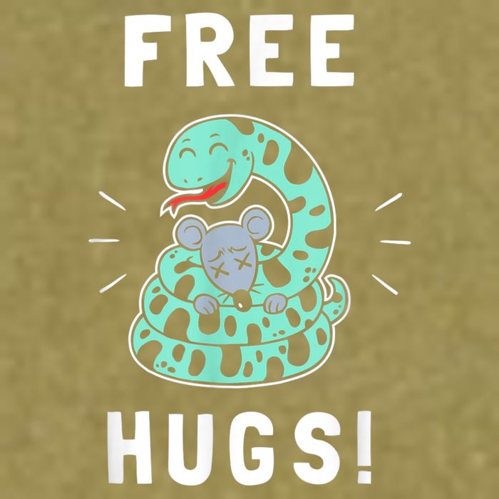 Free Hugs Funny Python Snake Anaconda Joke Garment-Dyed Women's Muscle Tee
