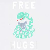 Free Hugs Funny Python Snake Anaconda Joke Garment-Dyed Sweatshirt