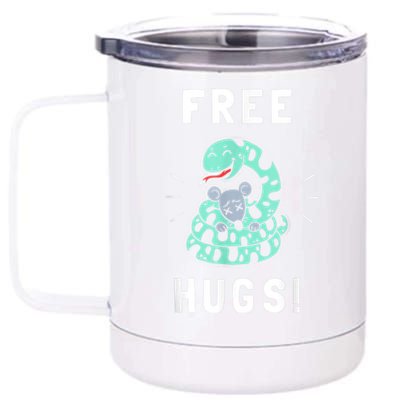 Free Hugs Funny Python Snake Anaconda Joke 12 oz Stainless Steel Tumbler Cup