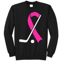 Field Hockey for Girls Breast Cancer Awareness Ribbon Sweatshirt