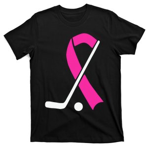 Field Hockey for Girls Breast Cancer Awareness Ribbon T-Shirt