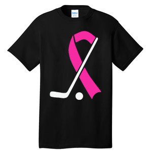 Field Hockey for Girls Breast Cancer Awareness Ribbon Tall T-Shirt