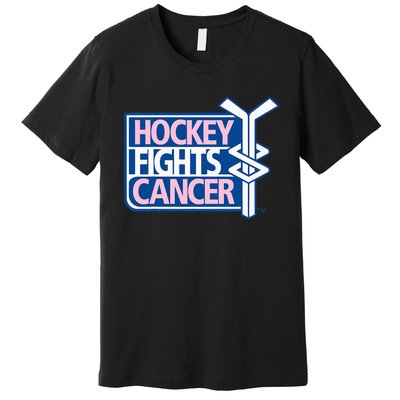 funny Hockey Fights Cancer awareness Premium T-Shirt