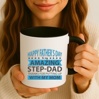 Funny Happy Father's Day To My Amazing StepDad Mug