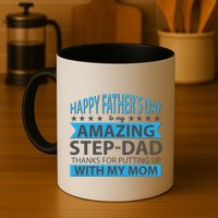 Funny Happy Father's Day To My Amazing StepDad Mug