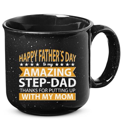 Funny Happy Father's Day To My Amazing StepDad 15oz Campfire Ceramic Mug