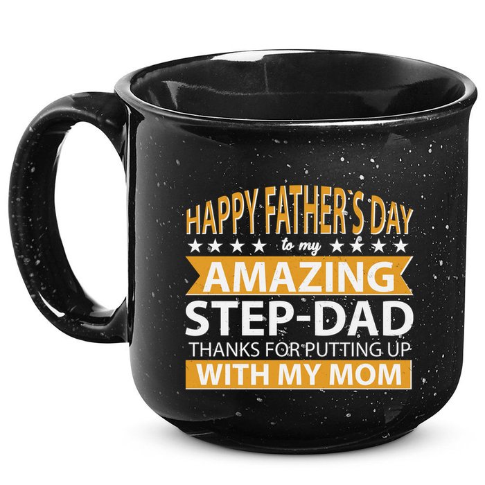 Funny Happy Father's Day To My Amazing StepDad 15oz Campfire Ceramic Mug